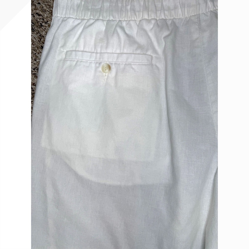Perry Ellis White Linen Blend Drawstring Shorts Womens XXL Plus Size Casual - Picture 11 of 11